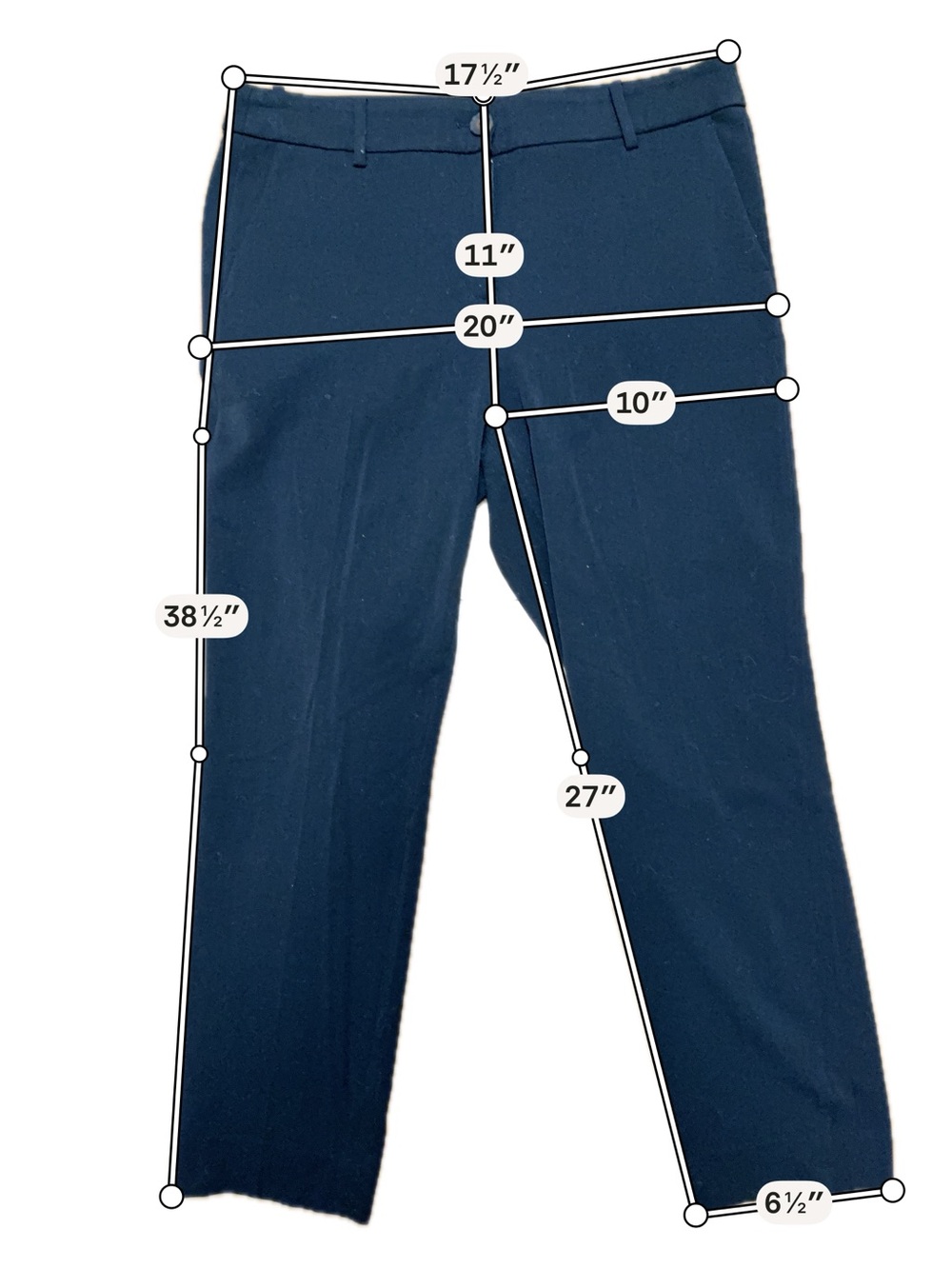 J. Crew Black Straight-Leg Trousers